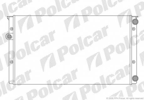 953808A8 Радіатор основний AC+ VW Golf III 1.8/1.6 POLCAR підбір по vin на Brocar