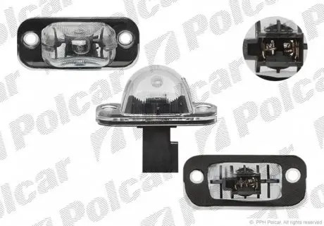 9534959E Фара номерного знака POLCAR подбор по vin на Brocar