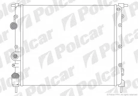 606008A1 Радіатор охолодження POLCAR підбір по vin на Brocar