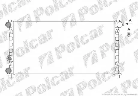 671108A1 Радіатор охолодження POLCAR підбір по vin на Brocar