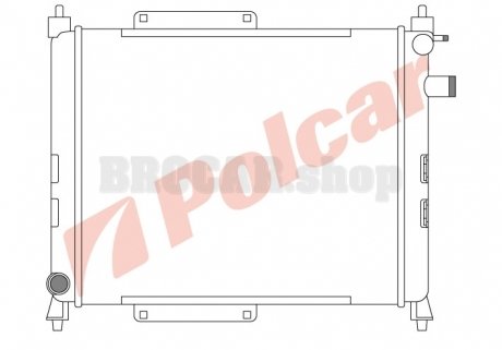 632008A1 Радіатор охолодження POLCAR підбір по vin на Brocar