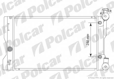 81L2081 Радіатор охолодження POLCAR підбір по vin на Brocar