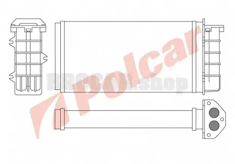 3018N81 Радіатори обігріву POLCAR підбір по vin на Brocar
