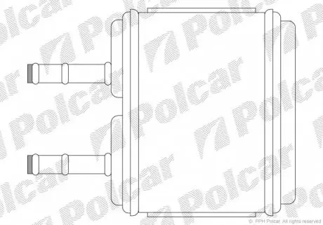 2901N81 Радіатор обігріву POLCAR підбір по vin на Brocar