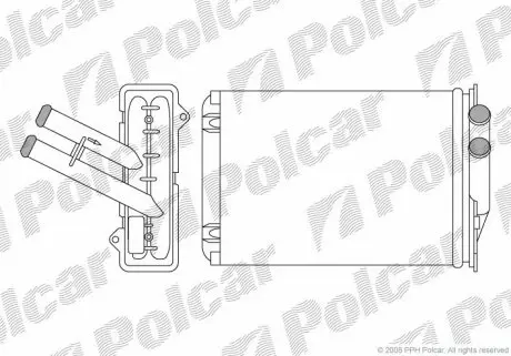 2427N81 Радіатор обігріву POLCAR підбір по vin на Brocar