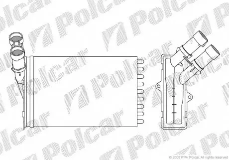 2324N81X Радиаторы обогрева POLCAR подбор по vin на Brocar