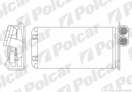 2308N81 Радіатор обігріву POLCAR підбір по vin на Brocar