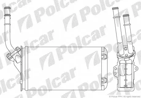 2304N81 Радіатори обігріву POLCAR підбір по vin на Brocar