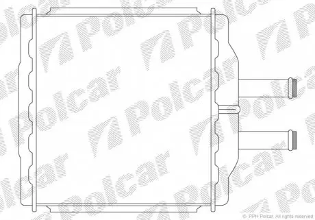 2505N81 Радіатор обігріву POLCAR підбір по vin на Brocar