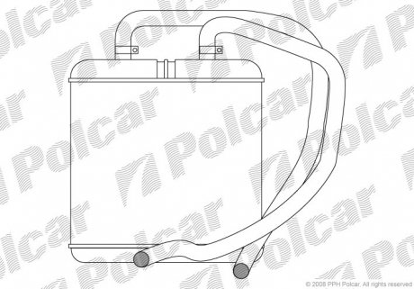 3052N81X Радіатор обігріву POLCAR підбір по vin на Brocar