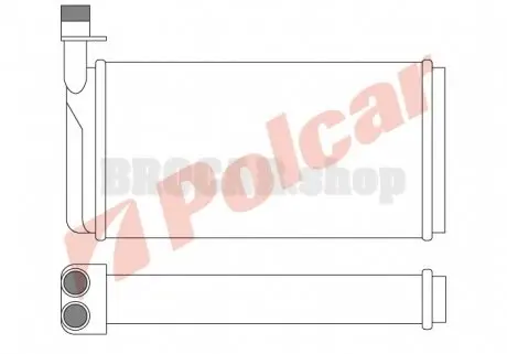 6521N82 Радіатор обігріву POLCAR підбір по vin на Brocar