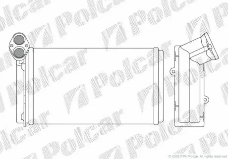 9550N83 Радіатори обігріву POLCAR підбір по vin на Brocar
