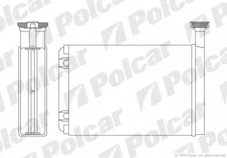 3216N82 Радіатор обігріву POLCAR підбір по vin на Brocar