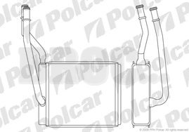 3201N81 Радіатор пічки Ford Focus/Transit Connect 1.8TDCI 01-04 POLCAR підбір по vin на Brocar