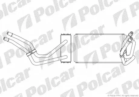 3247N82 Радіатор обігріву POLCAR підбір по vin на Brocar