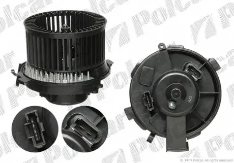 5723NU3 Вентилятор салону Citroen Xsara Picasso Peugeot 206, 307 1.1-2.0D 08.98- POLCAR підбір по vin на Brocar