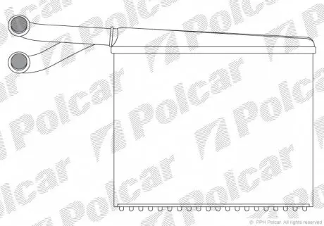 5062N82 Радіатор обігріву POLCAR підбір по vin на Brocar