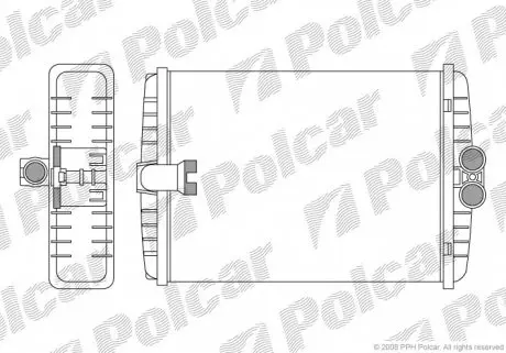 5025N81X Радіатор обігріву POLCAR підбір по vin на Brocar