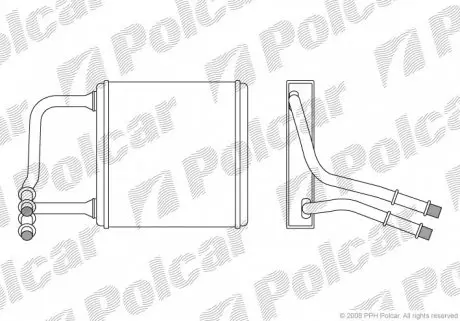 5016N81 Радіатор пічки MB E-class (W211) 1.8-6.2 03.02-12.10 POLCAR підбір по vin на Brocar