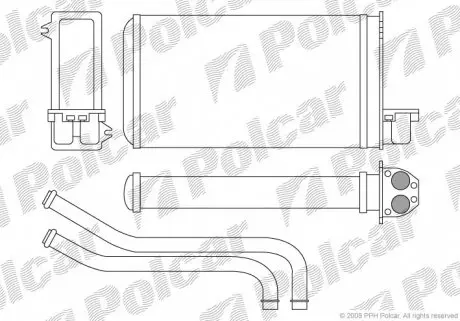 5722N83 Радіатор обігріву POLCAR підбір по vin на Brocar