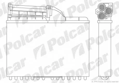 2015N83 Радіатор обігріву POLCAR підбір по vin на Brocar