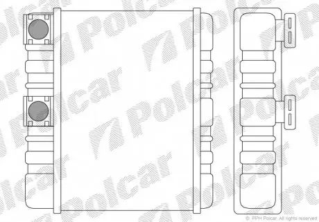 2008N82 Радіатор обігріву POLCAR підбір по vin на Brocar