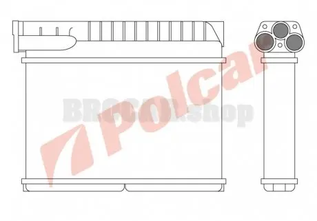 2007N81 Радіатор обігріву POLCAR підбір по vin на Brocar
