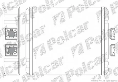 1322N81 Радіатор обігріву POLCAR підбір по vin на Brocar