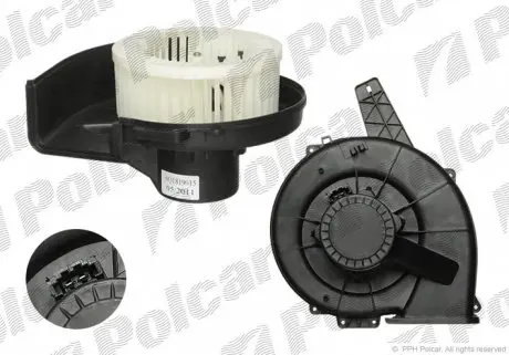 6913NU1 Вентилятор салону Audi A2/Skoda Fabia/VW Polo 02- POLCAR підбір по vin на Brocar