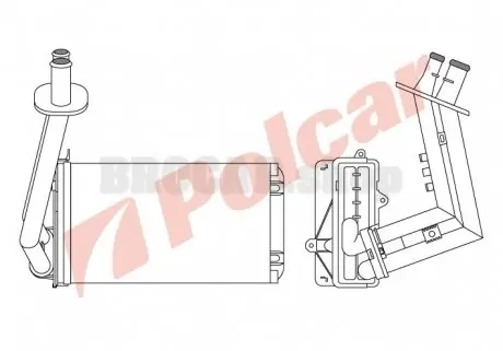 6007N81 Радіатор обігріву POLCAR підбір по vin на Brocar