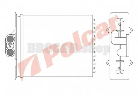 5516N82 Радіатор обігріву POLCAR підбір по vin на Brocar