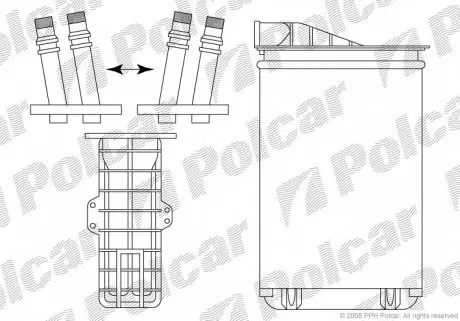 6050N81 Радіатор обігріву POLCAR підбір по vin на Brocar