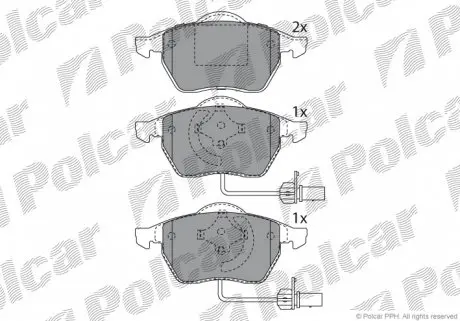 S700012 Гальмівні колодки POLCAR підбір по vin на Brocar