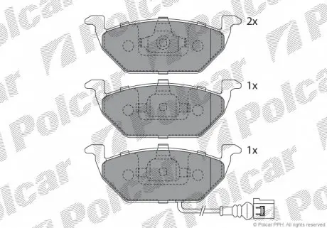S700010 Гальмівні колодки POLCAR підбір по vin на Brocar