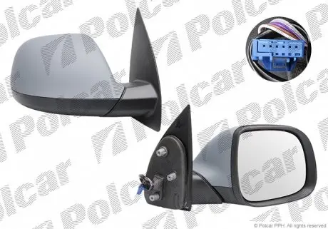 95P1523M Дзеркало зовнішнє правий POLCAR підбір по vin на Brocar