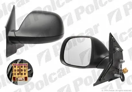 9569512M Дзеркало зовнішнє лівий POLCAR підбір по vin на Brocar