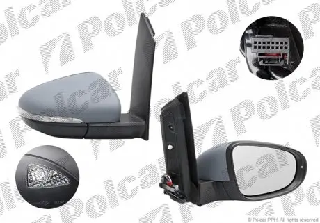9563526M Дзеркало зовнішнє правий POLCAR підбір по vin на Brocar