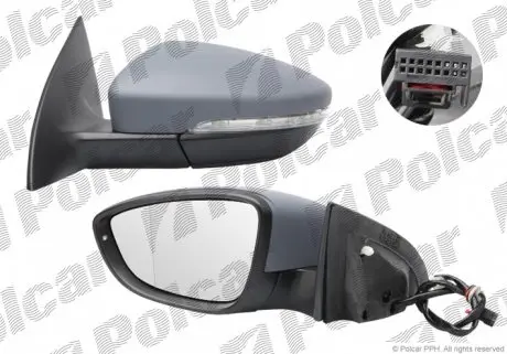 9556514M Дзеркало зовнішнє лівий POLCAR підбір по vin на Brocar