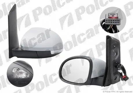 9552515M Зеркало внешнее POLCAR подбор по vin на Brocar