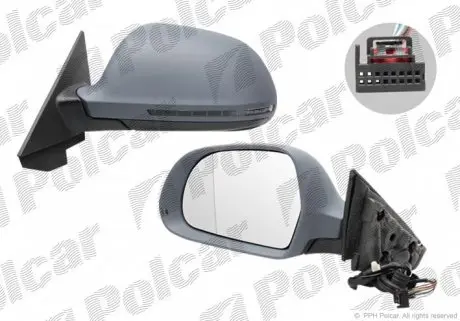 1332523M Дзеркало зовнішнє правий POLCAR підбір по vin на Brocar