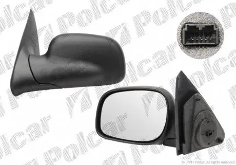 4310524M Дзеркало зовнішнє правий POLCAR підбір по vin на Brocar
