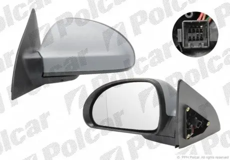 4114513E Дзеркало зовнішнє POLCAR підбір по vin на Brocar