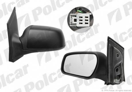 3202524M Зеркало внешнее POLCAR підбір по vin на Brocar
