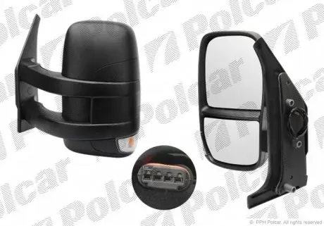 3080513M Дзеркало зовнішнє лівий POLCAR підбір по vin на Brocar