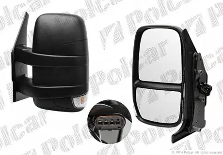 3080511M Дзеркало зовнішнє лівий POLCAR підбір по vin на Brocar