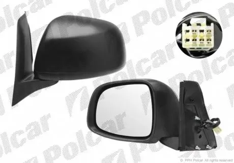 3075511M Зеркало внешнее POLCAR підбір по vin на Brocar