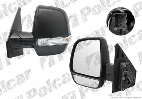3042516M Дзеркало зовнішнє лівий POLCAR підбір по vin на Brocar