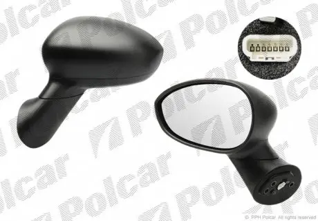 3035525M Зеркало внешнее POLCAR підбір по vin на Brocar