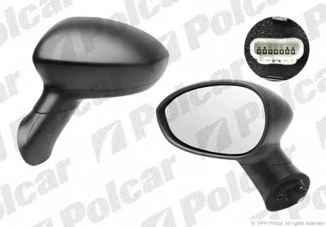 3024523M Зеркало внешнее POLCAR підбір по vin на Brocar