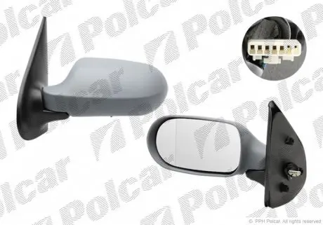 3006515M Дзеркало зовнішнє лівий POLCAR підбір по vin на Brocar